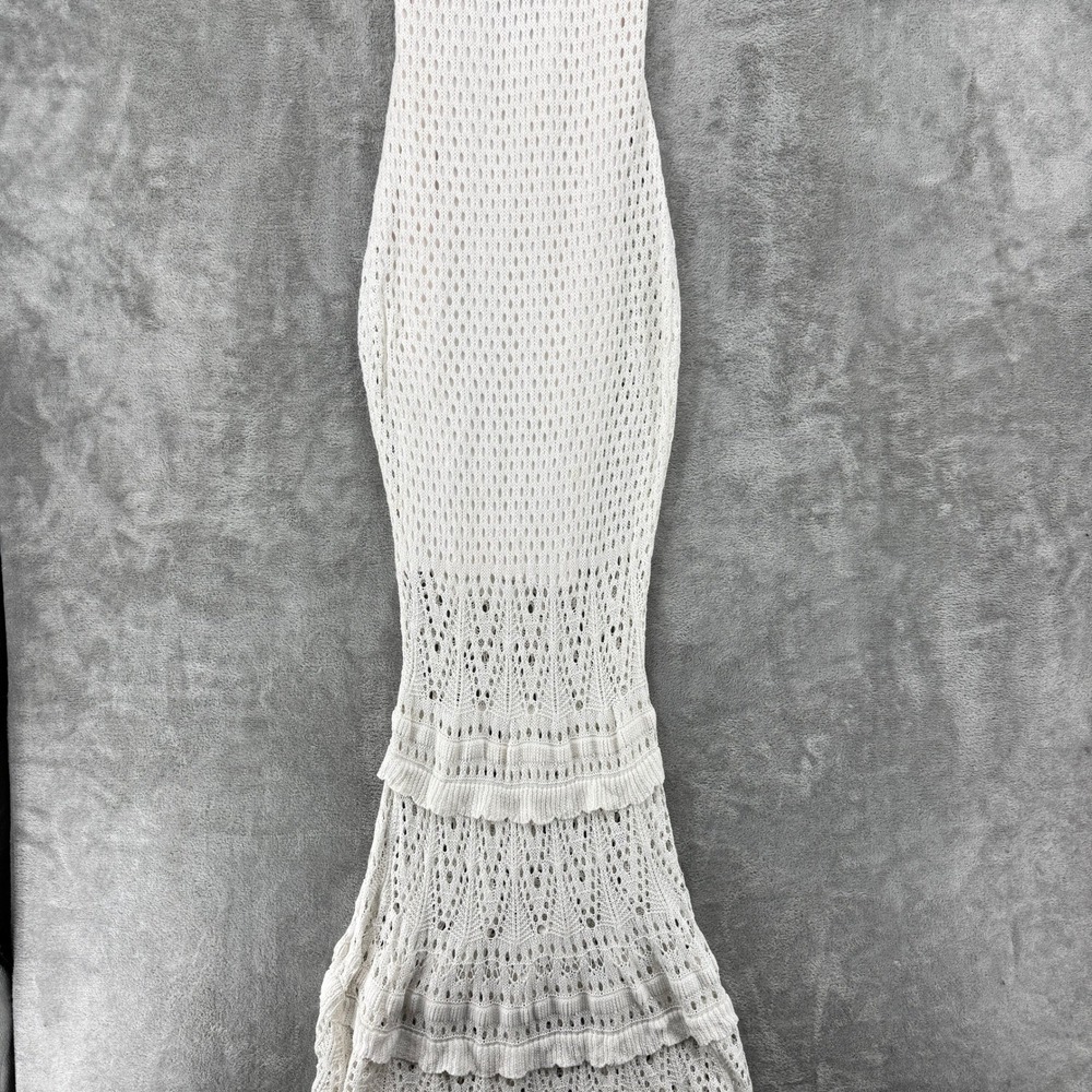 Venus Dress Womens Medium Crochet Maxi Mermaid Boho Low Back Bodycon Boho Resort - Picture 5 of 11